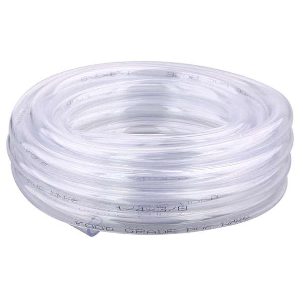 Clear Vinyl PVC Tubing 1/4" ID x 3/8" OD Flexible Food Grade Hose, 10 Feet