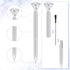 Pen Holder with 6 Pcs Bling Diamond Pens, Glitter Desk Organizer for Women Girls Classroom Offices
