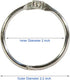 DESKEMAI 2 Inch 6 Pack Metal Nickel Plated Loose Leaf Binder Rings, Silver, for Key, Index and Flash Cards, fof School