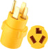 4 Prong to 3 Prong Dryer Adapter, NEMA 14-50P to 10-30R, 50Amp RV Male to Dryer Female Adapter