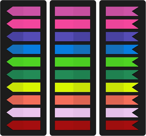 KICNIC Page Markers Sticky Index Tabs, 750 Pcs, Arrow Flag Tabs Self Adhesive for Page Marking and Highlighting