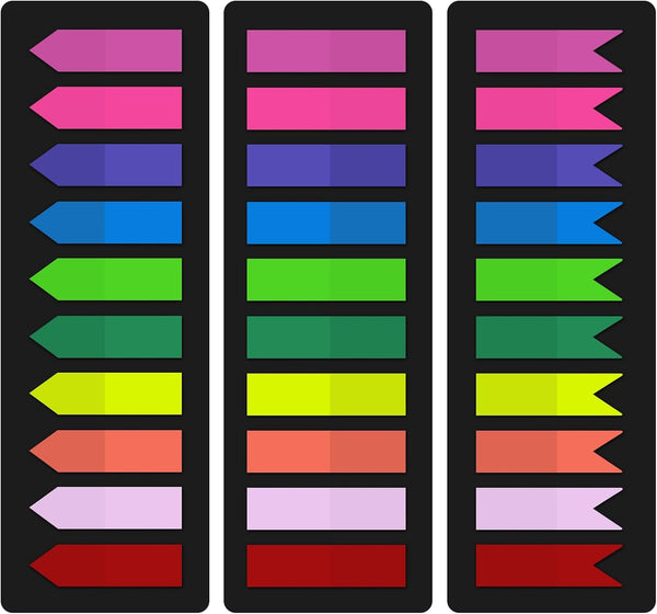 KICNIC Page Markers Sticky Index Tabs, 750 Pcs, Arrow Flag Tabs Self Adhesive for Page Marking and Highlighting