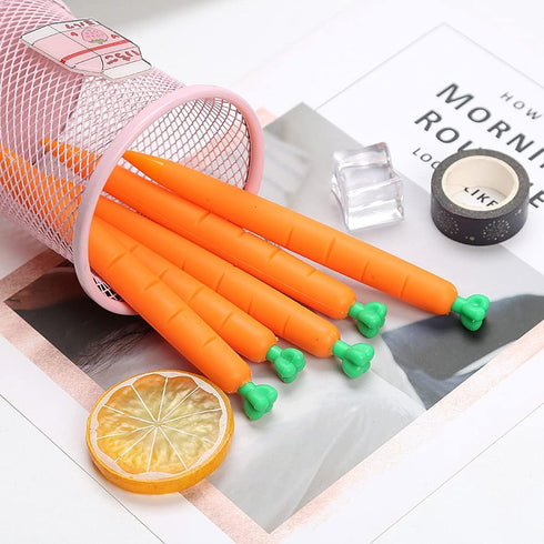 sencoo 4 Pack Carrot Mechanical Pencil, 0.5mm, Creative Student Stationery Gift
