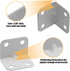Waziaqoc 4 1 1.2 Inch 26 26 32mm 90 PCS x L Shape Shelf Bracket, White x x Metal Corner Brace, Degree Right Angle L