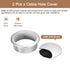 uxcell 2Pcs Cable Hole Cover, 2-3/8 Inch ABS Desk Wire Grommet for Office Computer Desk Organizer, Silver
