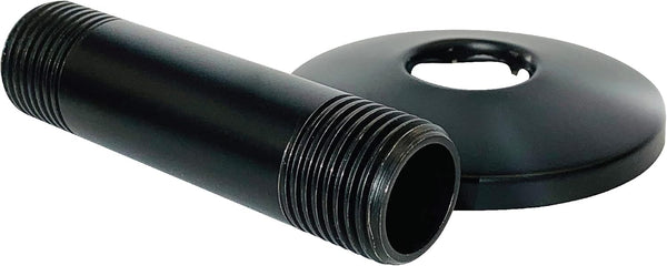 JS Jackson Supplies Black Shower Arm, 3 in. for Ceiling-Mounted Rainfall Showerhead