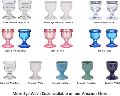 Eye Wash Cup Set of 2, Keep Your Eyes Clean and Healthy - Pink and Blue Color