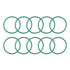 uxcell Fluorine Rubber O-Rings, 24mm OD 21mm ID 1.5mm Width FKM Seal Gasket, Green, Pack of 10 for Machinery Plumbing