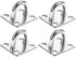 Heavy Duty U-Shaped Pad Eye Plate Staple Ring Hook Loop Sail Shade Hardware - Stainless Steel Hammock Hooks for Wall