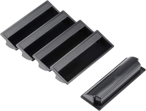 uxcell 5 Pcs Flush Pull Finger Insert Recessed Cabinet Handles, 109mm x 40mm x 20mm, Black