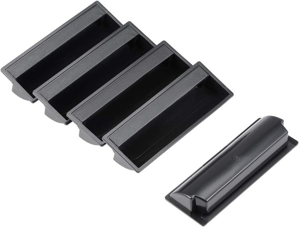 uxcell 5 Pcs Flush Pull Finger Insert Recessed Cabinet Handles, 109mm x 40mm x 20mm, Black