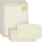 Premium Letter Writing Stationery Set with Envelopes 48 Sheets of Ecru Paper