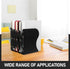 OSALADI Retractable Large Black Bookend for Desk, Heavy Duty Desktop Bookshelf Holder, Tabletop Book Organizer