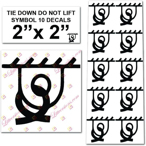 10 Pack 2"x2" Tie Down, Do Not Lift Universal OSHA Compliant Safety
