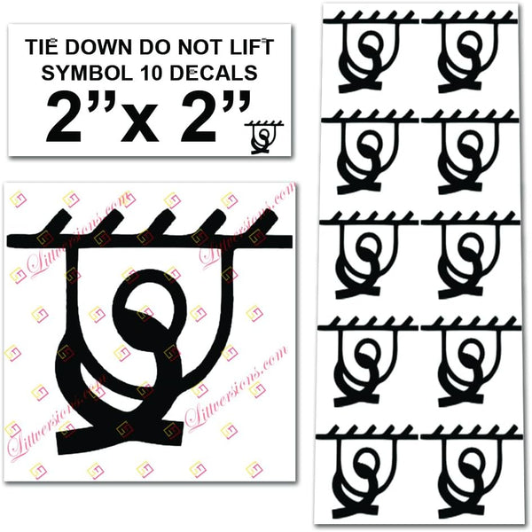 10 Pack 2"x2" Tie Down, Do Not Lift Universal OSHA Compliant Safety