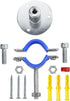 2PCS 304 Stainless Steel Wall Mount Pipe Supports, Adjustable Pipe Strap Clamp for OD Pipe 32-34mm