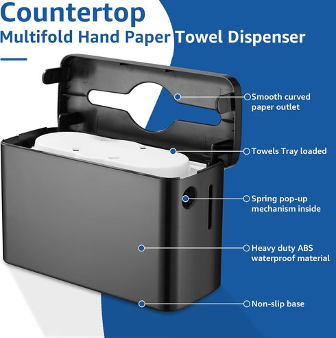 Countertop, Commercial Paper Towel Dispenser Multifold Trifold Paper Towel Holder, Hand Towel Dispenser, Paper Towel