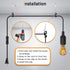 Zevnico 15 E26 E27 Bulb FT Hanging Light Socket with Cord, Black Extension Cord with ON Off Switch Plug, Light Socket