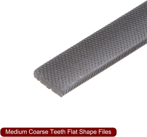 4pcs Pneumatic Flat Files Set, 5mm x 85mm, Hardened Bearing Steel Middle Cut Teeth Hand Tools