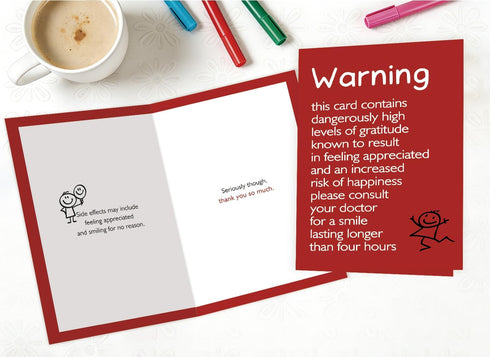 Londue Thank You Card with Humor, Funny Appreciation Card, Thank You Gift for Coworker Teacher Boss Friend, Humor