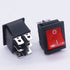 Twidec 2Pcs Rocker Switch 6 Pins 2 Position ON/ON AC 10A/125V 6A/250V DPDT Red LED Light Illuminated Toggle Switch