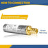 Water Hammer Arrestor, 1/2 Inch Straight Stainless Steel Water Arrestor, F1807 PEX Crimp Connection (2 PACK)