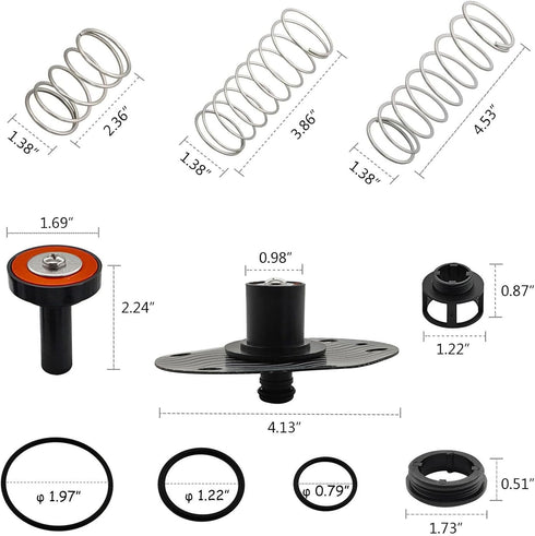 3/4"-1" Complete Backflow Repair Kit, Compatible with Zurn Wilkins 975XL 975XL2 Rubber Repair Kit for RPZ Valve