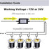 Low Voltage LED In-ground Lights, 3W 12V 24V Waterproof IP67 Pathway Lights for Outdoor Spotlights in Garden Yard (Warm