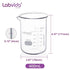 6pcs 400ml Upgraded Thick Glass Beakers, Griffin Low Form Beaker Set with Double Scale