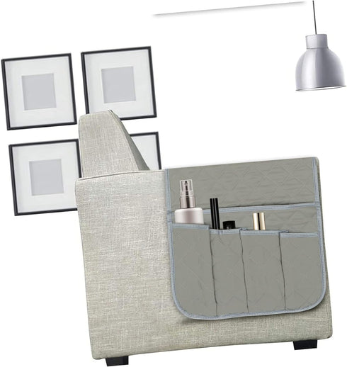 PRETYZOOM Polyester Sofa Bedside Pouch - Organizer for Remotes & Snacks