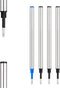 DunBong Rollerball Pen Refills Pack of 5, Fine Point 0.5mm Red Ink Replaceable Ballpoint Pen Refills (Navy Blue)