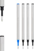 DunBong Rollerball Pen Refills Pack of 5, Fine Point 0.5mm Red Ink Replaceable Ballpoint Pen Refills (Navy Blue)