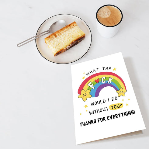 Chenive Funny Thank You Card for Men Women, Thank You Cards for Friend Coworker, Appreciation Card for Boss Teacher