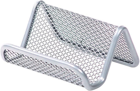 Office Depot Metro Mesh Business Card Holder, Pewter, Model 22254