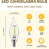 E12 Bulbs 60 90+ E12 Bulb Dimmable Bulbs, 6W 550LM 5000K CA11, Listed,1 Pack Hizashi Candelabra watt Equivalent, CRI