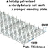 20 Pack Truss Plates 3x6 Inch, Pronged Truss Mending Plate with Nail Teeth for Roofing Wood Connector