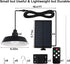 (2 Pack), 16.4ft IP65 Solar Powered LED Pendant Lights with Remote Adjustable Solar Panel and Cord, Waterproof