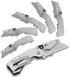 Lichamp 6-Pack Folding Utility Knife Box Cutter, Quick Change Razor Knife Utility