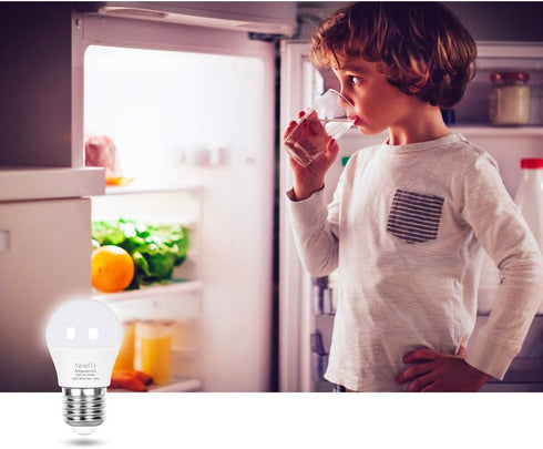 Vgogfly LED Refrigerator Light Bulb, 40W Equivalent, 120V A15 Fridge Waterproof Bulbs, Daylight White 5000K (3 Pack)