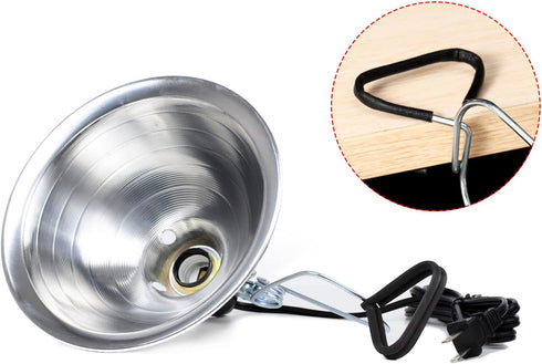 PATIKIL Dome Lamp Clamp, Flexible Adjustable Lamp Fixture for Ceramic Heat Lamp Holder
