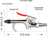 2-Way Connection Air Nozzle Blow Gun, Rubber Tip Air Nozzle with 1/4 in Standard Quick Fitting, Air Compressor Accessories Air Blower Gun for Air Inflation and Dedusting