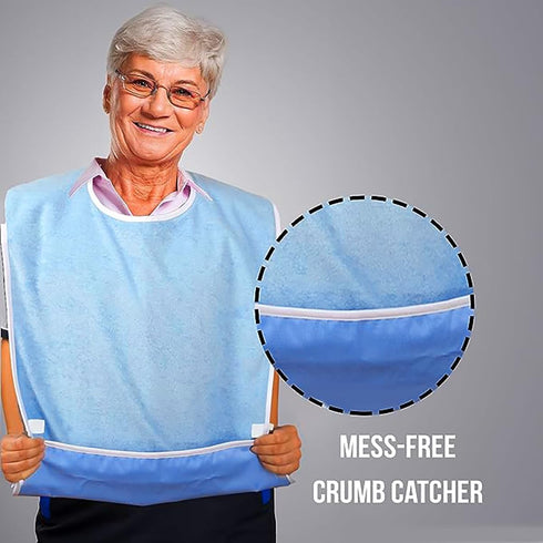 KAYNO Adjustable Rehabilitation Bib for Elderly Care with Pocket
