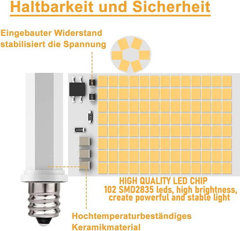 E11 Bulb, 8W 800LM (80W T4 JDE11 Bulbs, 3000K, 4-Pack LED Equivalent), Mini Candelabra Base LED Light Warm White