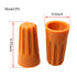 10pcs Wire Electrical Screw Springs Caps, Wire Twist Terminals Spring Cover Connection P4, Orange