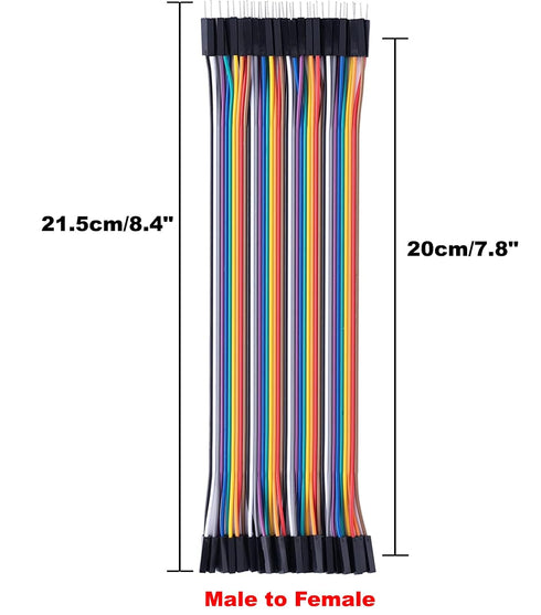 40 20 CM (8 inch) California JOS PCS Breadboard Jumper Wires Length Optional Dupont Wire Assorted Kit Female to Male