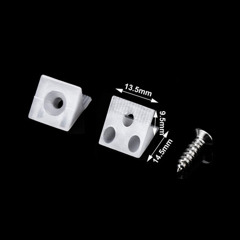 Canomo 50 Packs Plastic Furniture Bottom Sagging Repair Wedges, 90 Degree Drawer Angle Code Bracket with Screws