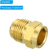 PATIKIL 5/8 SAE Male Thread Brass Flare Tube Fitting, 2 Pack Pipe Adapter Connector for Plumbing HVAC