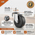 2 Inch 1/4 Inch (Pack 4) AXL Caster Wheels, Threaded Stem Swivel Casters with Brake, Quiet Rolling PVC Wheels