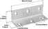 4 Pack 3.2" L Bracket, Heavy Duty Corner Brace, Metal Shelf Bracket Angle Bracket for Shelves, Polished Silver
