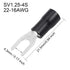 uxcell 50Pcs SV1.25-4S Insulated Fork Spade U-Type Wire Connector Electrical Crimp Terminal 22-16AWG Black